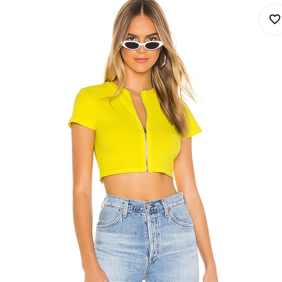 superdown Tops - Superdown: Danika zip crop top